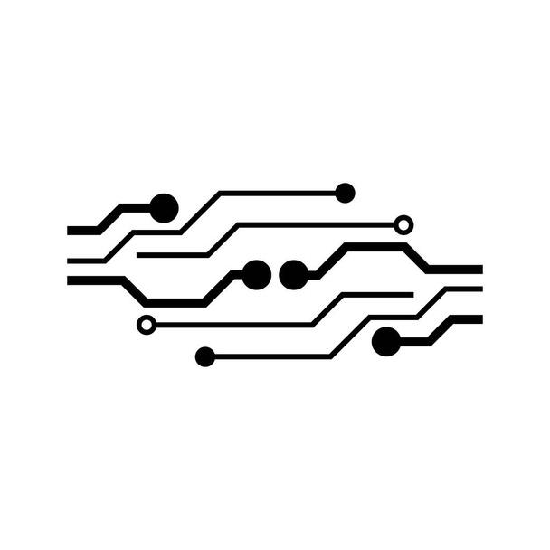 Diseño de ilustración de icono de vector de plantilla de logotipo de circuito - Vector, imagen