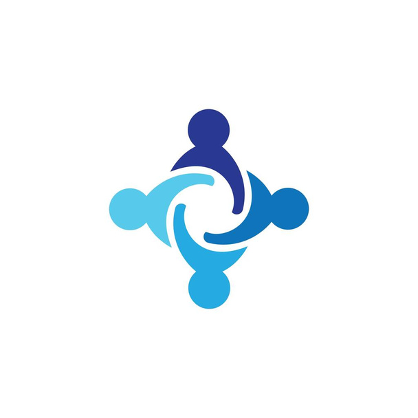 Progettazione di icone vettoriali modello logo lavoro di squadra aziendale - Vettoriali, immagini