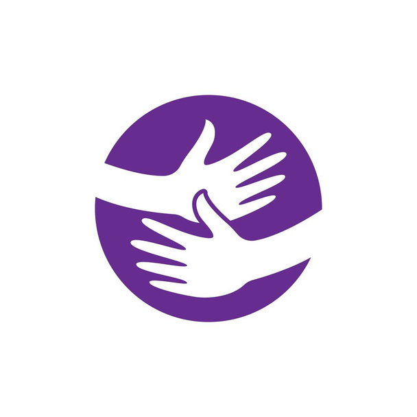 Design de ícone de vetor de modelo de logotipo de mão - Vetor, Imagem