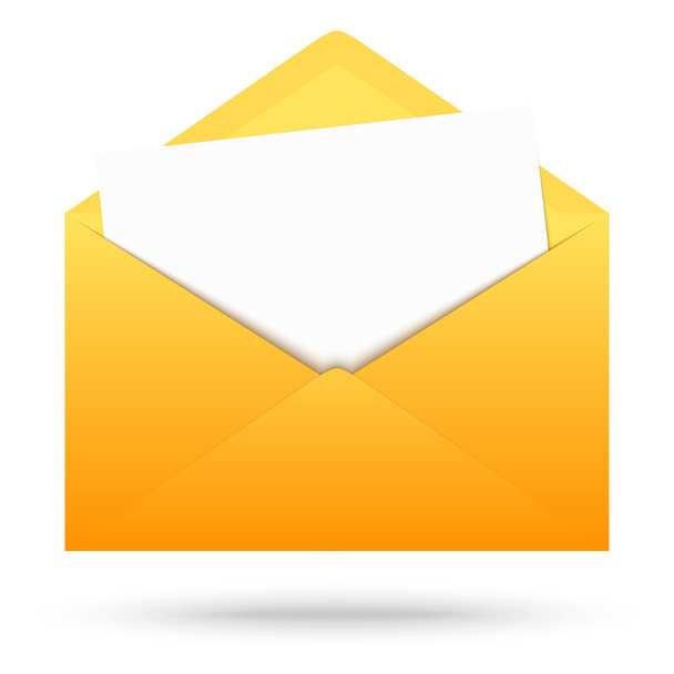 gekleurde envelop met witte Opmerking - Vector, afbeelding