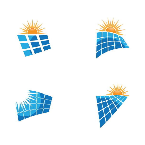 Логотип солнечной панели искушает дизайн - Вектор,изображение