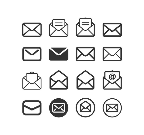 Envelope line icon set. E-Mail, Message symbol - Vector, Image