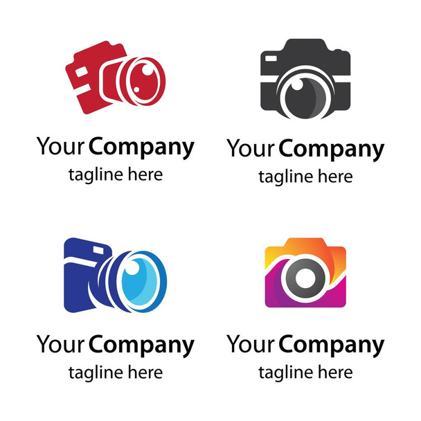 Imagem do logotipo da câmera design ilustração - Vetor, Imagem