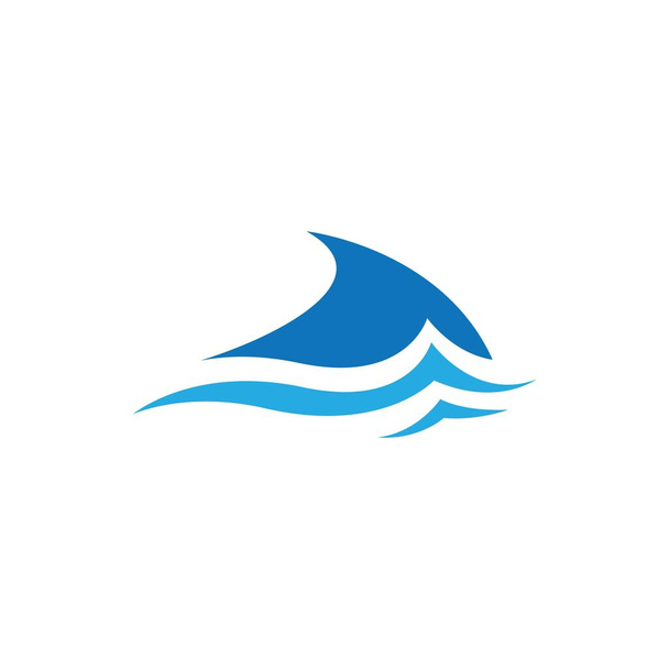 Shark fin logo design illustration - Vector, Image