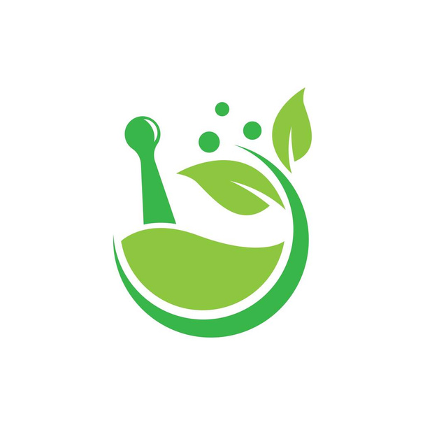 Medicina natural logo imágenes ilustración diseño - Vector, imagen