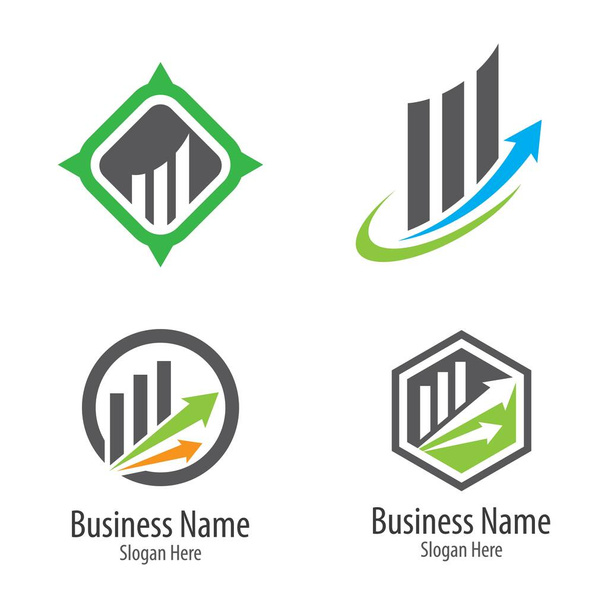 Business finance logo design illustration - Vektor, Bild