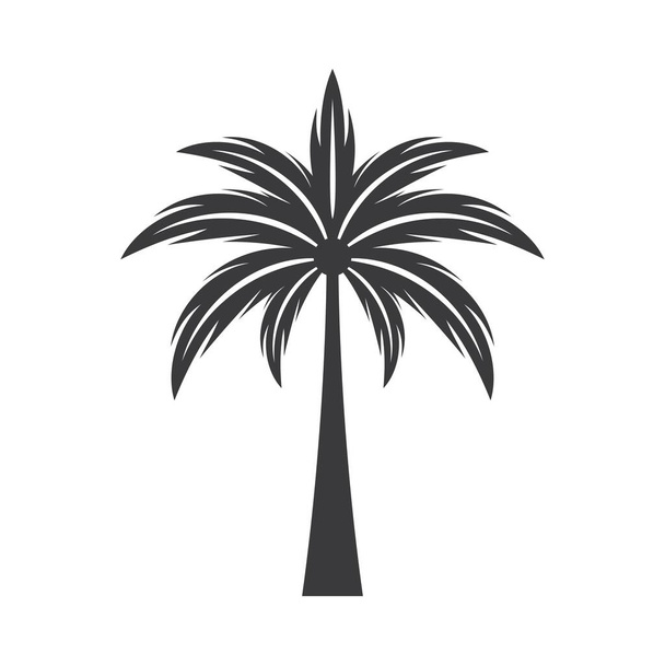 Palmiye ağacı logo resimleri çizimi tasarımı - Vektör, Görsel