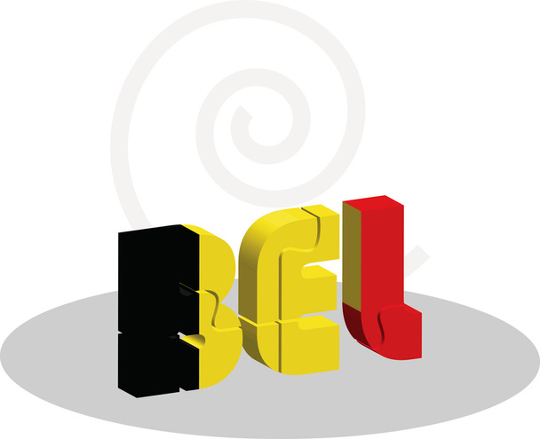 Belgian lippu palapeli eristetty valkoisella pohjalla
 - Vektori, kuva