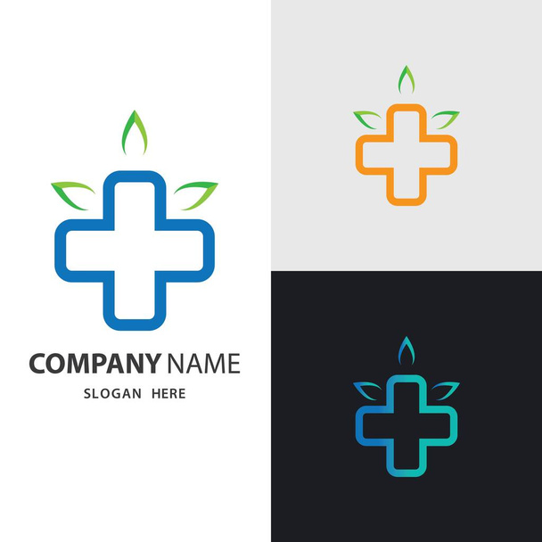 Ιατρική φροντίδα λογότυπο εικόνες εικονογράφηση σχεδιασμό - Διάνυσμα, εικόνα