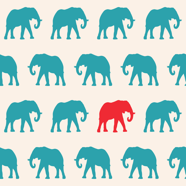 olifanten naadloze patroon - Vector, afbeelding