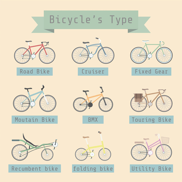 Bicycle's type - Vector, Image