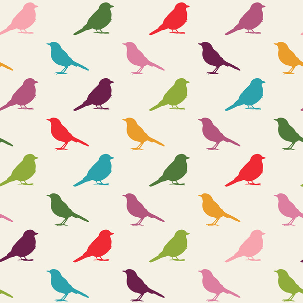 Pássaros sem costura padrão
 - Vetor, Imagem