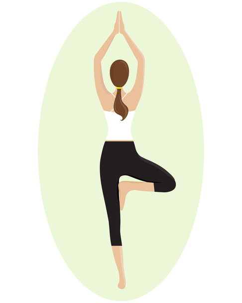 Woman Doing yoga - Вектор,изображение