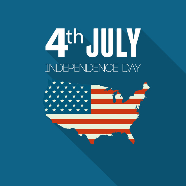 American Independence Day. Flat design - Vector, Imagen