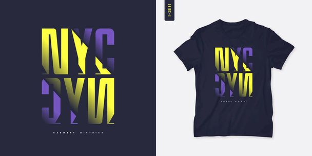 T-shirt New York City lettera design, poster, tipografia. Illustrazione vettoriale - Vettoriali, immagini