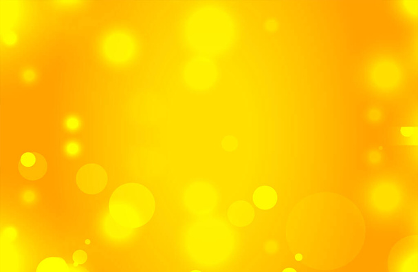 beautiful yellow background with bokeh light effect - Vector, Image