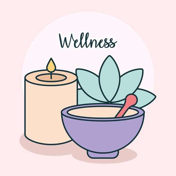 Wellness-Symbolkarte - Vektor, Bild