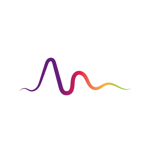 Ses dalgaları logo çizgisi vektör tasarım şablonu - Vektör, Görsel