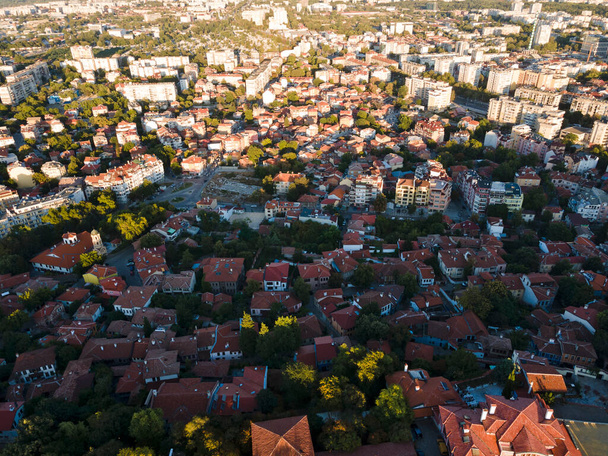 Amazing Aerial sunset view of City of Plovdiv, Bulgaria - Valokuva, kuva
