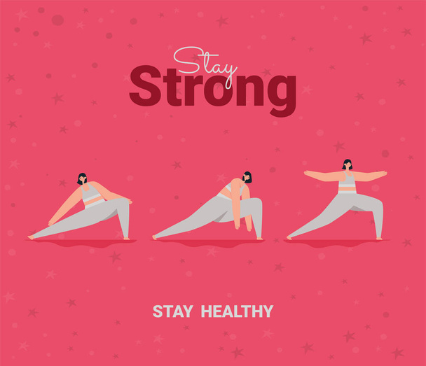 stay strong poster - Vektor, kép