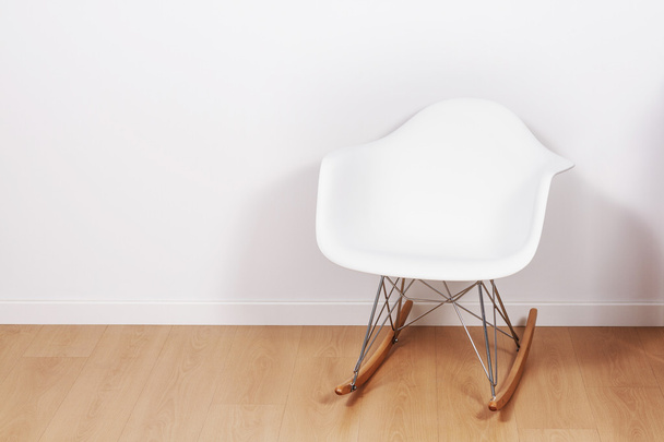 Современное белое кресло-качалка
 - Фото, изображение