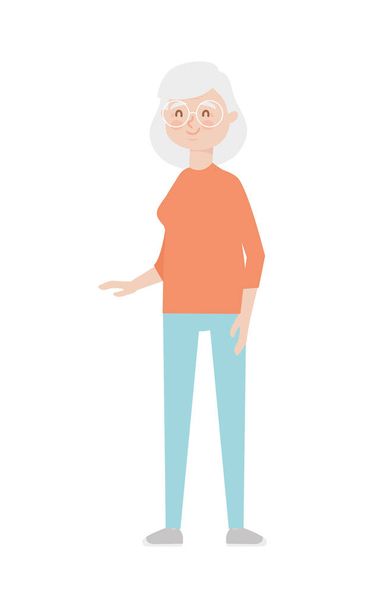 счастливая старушка - Вектор,изображение