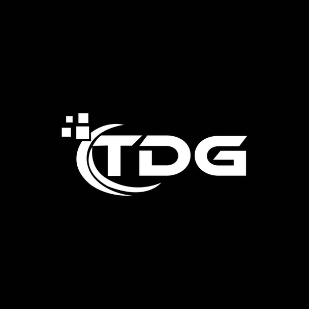 TDG letter logo design on black background. TDG creative initials letter logo concept. TDG letter design.  - Vettoriali, immagini