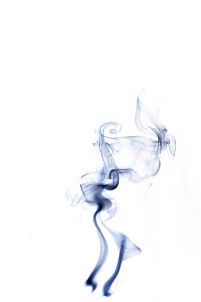 Smoke steam. Blur black smoke, abstract fog or steam mist cloud isolated on white background. Steam flow in pollution, vapor cigarette, gas, dry ice - Фото, изображение