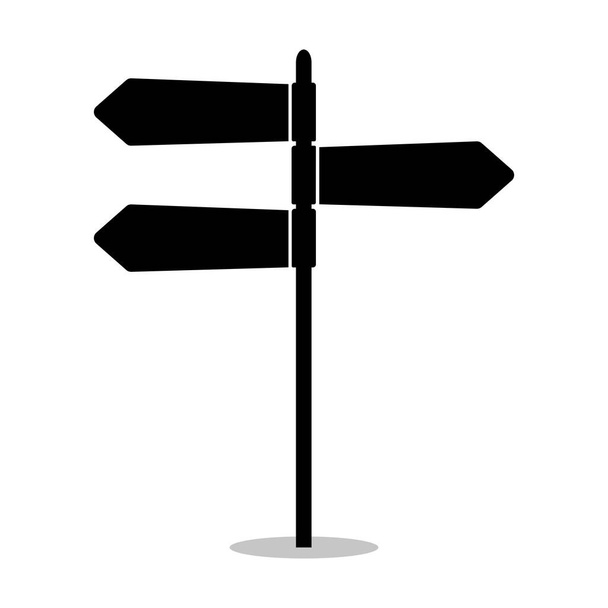 Indicatore di direzione icona stradale sullo sfondo. cartello stradale vettoriale illustrazione - Vettoriali, immagini