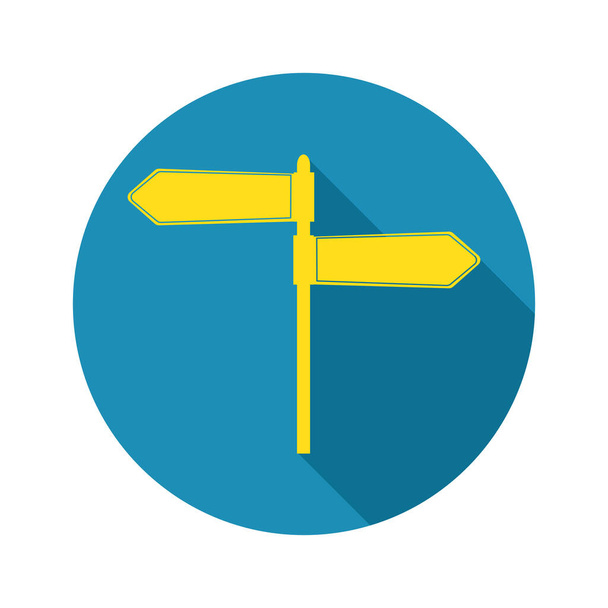 Направление дорожный знак значок на заднем плане. векторная иллюстрация дорожных знаков - Вектор,изображение