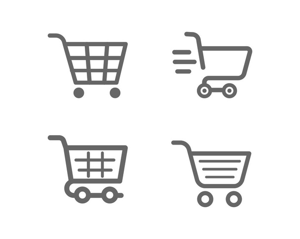 Shopping cart icon vector set. E-commerce - Vector, Image