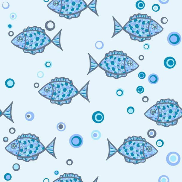 seamless fish - Vector, afbeelding