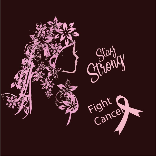 mezinárodní den žen, mezinárodní den povědomí o rakovině prsu - Vektor, obrázek