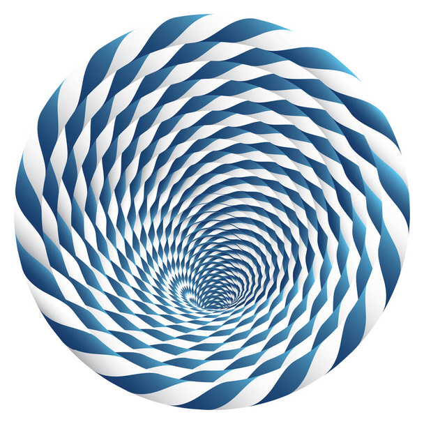 Tunnel ou vortex. Illusion optique. Tunnel filaire numérique. Grille de tunnel 3D. Image vectorielle abstraite de fond - Vecteur, image