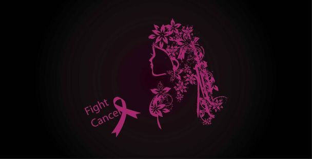 Международный женский день, Международный день борьбы с раком груди - Вектор,изображение