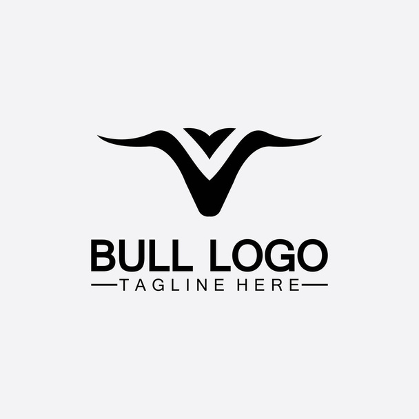 Bull logo et symboles vectoriel icône modèle app - Vecteur, image
