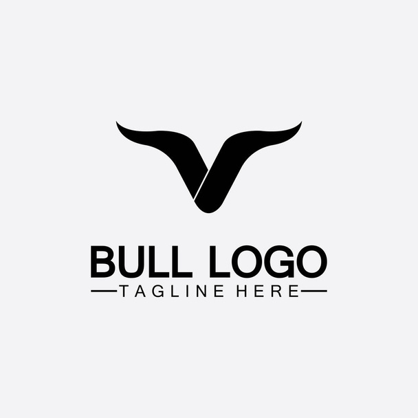 Logotipo de touro e símbolos vetor modelo ícones app - Vetor, Imagem