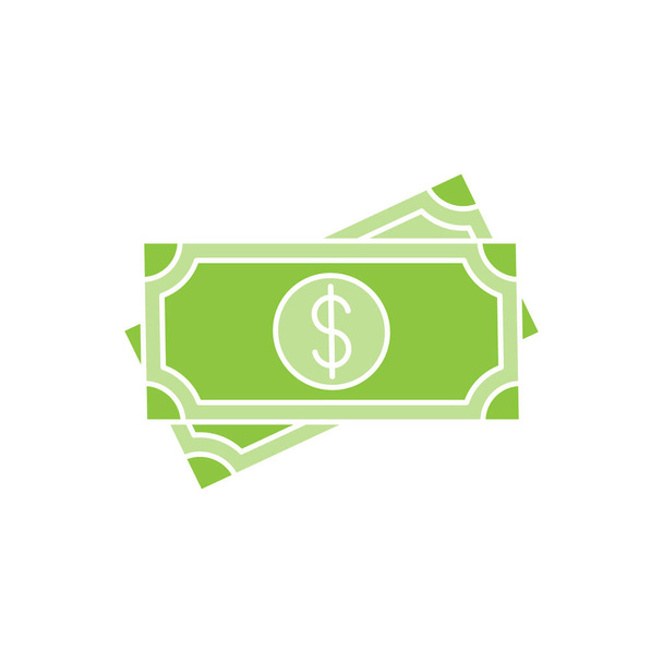 "Money icon Vector Illustration". Концепция векторного дизайна иконок долларовых денег для платежного, финансового, валютного и торгового бизнеса. Деньги денежных средств вектор иконка плоский дизайн для сайта, символ, значок, знак, App UI - Вектор,изображение