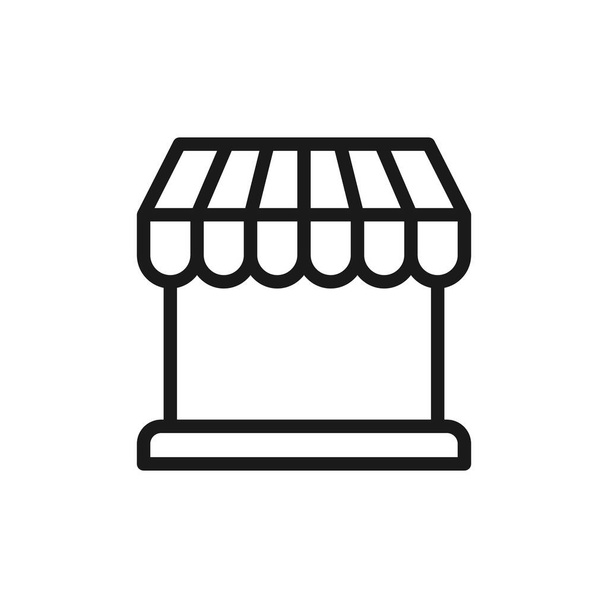 Store icon Design vettoriale Illustrazione. Progettazione vettoriale icona Store Building per e-commerce, negozio online e marketplace. Vettore icona Market Shop per sito web, cellulare, logo, simbolo, pulsante, segno, app UI - Vettoriali, immagini