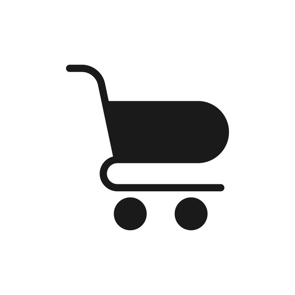 Icono del carrito de compras Vector Illustration. Carro de la compra vector icono de diseño para el comercio electrónico, tienda en línea y el mercado. Carro de la compra icono vector para el sitio web, móvil, logotipo, símbolo, botón, signo, aplicación - Vector, imagen
