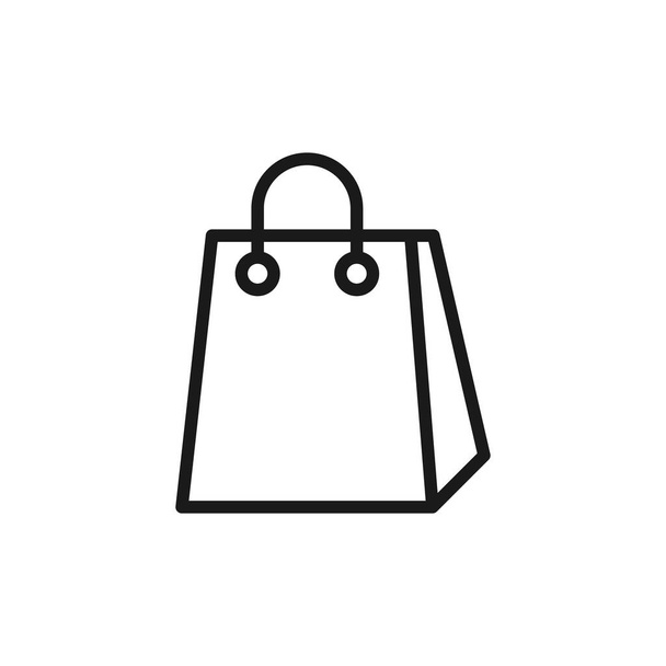 Icono de la bolsa de compras Vector Illustration. Diseño de ícono de vector de bolsa de compras para comercio electrónico, tienda en línea y mercado. vector de icono de la bolsa de compras para el sitio web, móvil, logotipo, símbolo, botón, signo, aplicación - Vector, Imagen