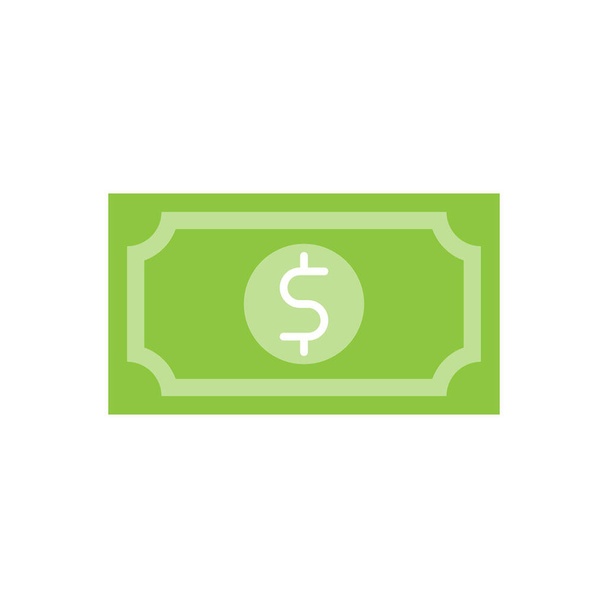"Money icon Vector Illustration". Концепция векторного дизайна иконок долларовых денег для платежного, финансового, валютного и торгового бизнеса. Деньги денежных средств вектор иконка плоский дизайн для сайта, символ, значок, знак, App UI - Вектор,изображение