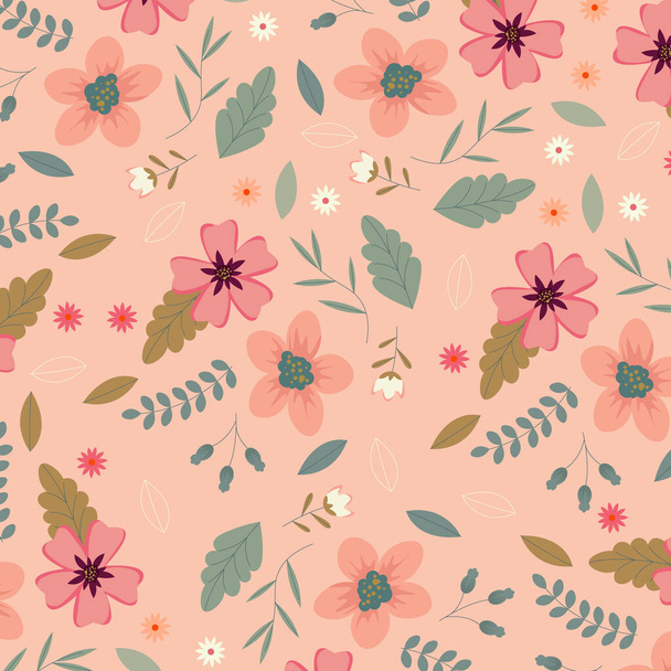 Abstract flower pattern background. Vector illustration. Abstract background. - ベクター画像