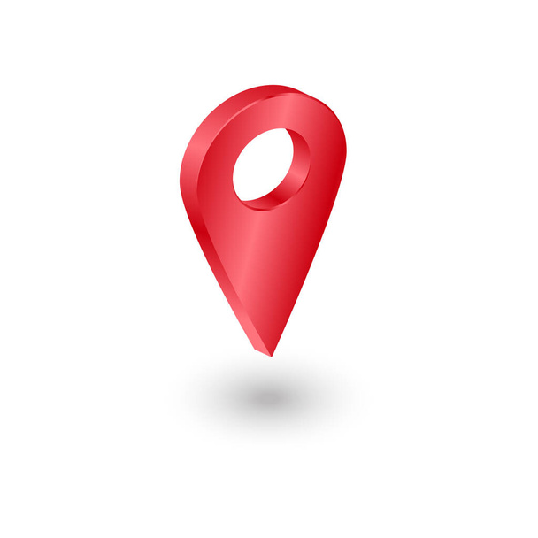 Posizione dell'icona del navigatore GPS 3D. Illustrazione vettoriale - Vettoriali, immagini