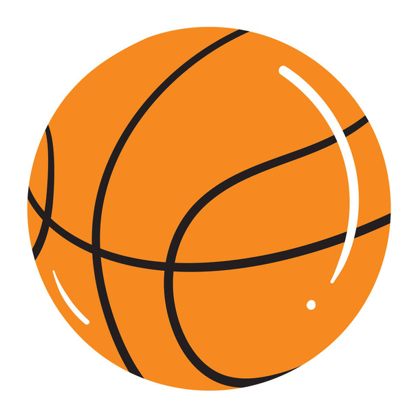 Basketbal Vector geïsoleerd op witte achtergrond. Kinderen Boek Illustratie Afbeeldingen. Sport Vector Graphics. - Foto, afbeelding