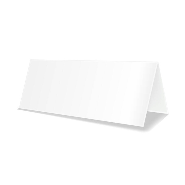 Beyaz arka planda yumuşak gölgeli gerçekçi çift katlı kağıt broşür. Beyaz kitapçık şablonu. Kartvizit tasarımı ya da el ilanı modeli. Vektör illüstrasyonu. - Vektör, Görsel
