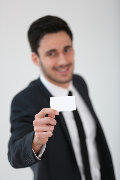zakenman geven visitekaartje - Foto, afbeelding