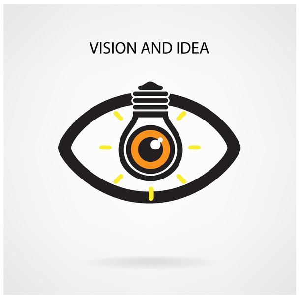 Vision and creative light bulb idea concept , eye symbol - Vector, Image