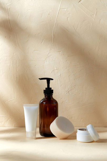 shower gel, soap, moisturizer and body scrub - Фото, зображення