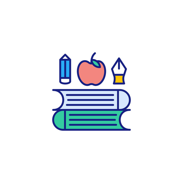 Books icon in vector. Logotype - Vector, Image